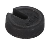 POPETPOP Pesas de Báscula Industrial de Hierro Negro 0,5kg Diseño Ranurado y Gancho para Uso Profesional en Entornos Clínicos y Control de Peso Preciso