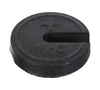 POPETPOP Pesas de Báscula Industrial de Hierro Negro Ranuradas de 1kg y 0,5kg para Calibración Precisa y Tracción Ortopédica Amplia Compatibilidad