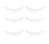 POPETPOP Pestañas Postizas de Color Claro Cortas Naturales de Fibra Química, 3 Pares Suaves y Prácticas para Maquillaje Diario y Fiestas