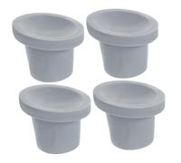 POPETPOP Pies De Repuesto Para Silla De Ducha 28 Mm 4 Unidades Caucho Antideslizante Inserto Metálico Resistencia Al Óxido Para Baño y Transferencia Adultos