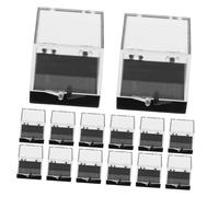 POPETPOP Piezas Caja de Exhibición de Minerales Caja de Transparente Cuadrada para Almacenamiento de Especímenes y Joyas de Gemas con Base para Decoración Casa