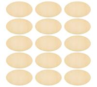 POPETPOP Piezas de Madera Ovaladas sin Terminar 15 Piezas para Manualidades, Tablones de Madera de Boj se Pueden Pintar y Teñir, Diseño Creativo Adecuado para Proyectos de Arte