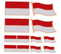 POPETPOP Pin De Solapa Metálico Bandera De Indonesia y Polonia, 6 Piezas, Broches Decorativos Para Ropa, Accesorios Para Fiestas y Chal, Tamaño Estándar