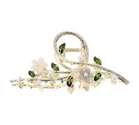 POPETPOP Pinza Cabello con Flores de Metal 135 CM Accesorio Floral para Mujer Clip Antideslizante para Parte Posterior de la Cabeza Diseño Vintage Adecuado para Peinados y Eventos