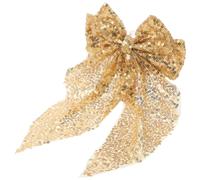 POPETPOP Pinza Cabello Grandes Lazo Dorado de Lentejuelas Horquilla Extragrande de Cocodrilo para Niñas y Adolescentes Accesorio Brillante para Fiesta y Uso Diario