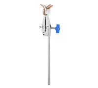 POPETPOP Pinza de Hierro de 4 Puntas Forrada de Corcho Abrazadera Ajustable Grande para Laboratorio Soporte Resistente para Matraces y Frascos Uso en Química y Experimentos Científiicos