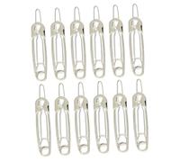 POPETPOP Pinzas Cabello Imperdible de Metal 12 Piezas Tamaño Estándar para Mujeres y Niñas Uso Diario y Fiestas Color Plateado Pulido