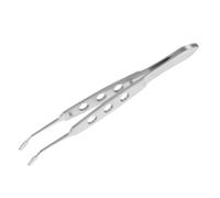 POPETPOP Pinzas de Acero Inoxidable Diseño de Precisión y Punta Rectangular para Masaje de Glándulas de Meibomio Color Plata para Cuidado Facial Sensible Profesional