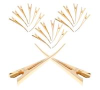 POPETPOP Pinzas de Pelo Metálicas 12,5 CM 20 Unidades Forma de Pato, Clips para Mujer y Niñas, Accesorios para Peinar y Aplicar Productos Capilares en Casa