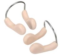 POPETPOP Pinzas Nasales de TPR para Natación 2 Unidades Color Carne, Resistentes al Agua Desgaste, Clip Nasal Cómodo y Reutilizable para Protección en Piscina y Deportes Acuáticos