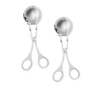 POPETPOP Pinzas para Albóndigas de Acero Inoxidable 2 Piezas Grandes Molde Esférico para Carne Frutas y Helados Utensilios para Preparar Albóndigas Uniformes y Rápidas
