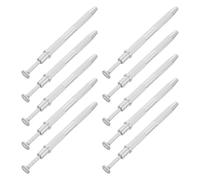 POPETPOP Pinzas para Componentes Electrónicos 4 Garras 10 Unidades Plateadas Herramienta Antielectrostática Tipo Bolígrafo para Agarre Preciso de Piezas Pequeñas en Electrónica y Joyería