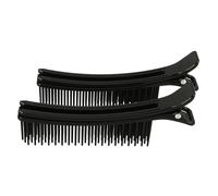 POPETPOP Pinzas para Cortar el Pelo y Pinzas de Peluquería Profesionales 2 Unidades Tamaño Grande Color Negro Sujeción Fuerte para Mujeres Peinados y Cortes en Salón y Uso Doméstico