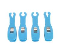 POPETPOP Pinzas para Piercing Desechables Color Azul de Abs, Diseño Profesional para Uso Personal, Kit de 4 Piezas para Fijación Corporal y Perforación Segura