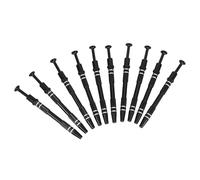 POPETPOP Pinzas para Piezas de Precisión 4 Garras Negras, Herramienta Metálica para Recoger Componentes Electrónicos, 10 Unidades, Recolector Electrónico para Tareas Industriales Soldadura