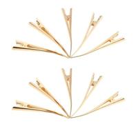 POPETPOP Pinzas Pelo de Cocodrilo 12,5 CM 20 Unidades, Clips Metálicos para Estilistas y Uso en Eventos, Accesorios para Mujeres y Niñas, Sujeción Firme para Peinados