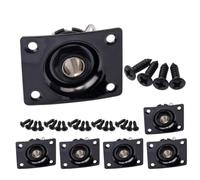 POPETPOP Placa de Conector Negro para Guitarra Eléctrica, Entrada de Audio de Metal Rectangular Diseño Compacto para Estudio y Grabación