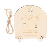 POPETPOP Placa de Madera para Test de Embarazo con Soporte Anuncio de Embarazo Esposo Personalizada