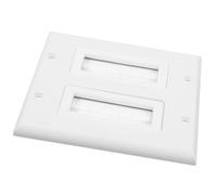 POPETPOP Placa de Pared de Color Claro Doble Puerto y Sistema de Gestión de Cables, Instalación sin Soldadura para Ocultar Cables en Soporte de Televisión