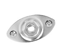 POPETPOP Placa De Salida Jack Para Guitarra Eléctrica Conector Ovalado Cromado Compatible Pastillas De Guitarra Recambio Resistente y Duradero