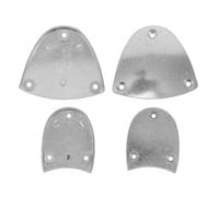 POPETPOP Placas Metálicas para Talón de Zapatos de Claqué Talla 42 | Aluminio Plateado, Fijación Segura y Antideslizante, Incluye Tornillos, Uso en Pista de Baile