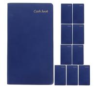 POPETPOP Planificador de Presupuesto Compacto A6 Cuaderno de Seguimiento de Gastos Diario en PU Azul 10 Unidades Libreta para Gestión Financiera Personal y Familiar