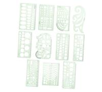 POPETPOP Plantillas Geométricas para Dibujo y Medición Reglas de Plástico con Diseño Preciso Herramienta Práctica para Estudiantes y Profesionales de Diseño y Arquitectura