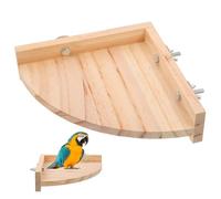 POPETPOP Plataforma de Juguete de Madera Natural 7X7 CM para Perchas de Pie, Adecuada para Loros y Periquitos en Jaulas de Casa