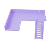 POPETPOP Plataforma De Madera para Hámster Escalable, Juguete para Jaula, Tamaño Mediano, Color Púrpura, Adecuado para Ejercitar y Entretener Hámsteres Pequeños En Jaulas De Dos Niveles