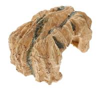 POPETPOP Plataforma de Resina para Tortugas con Cueva de Entretenimiento Estable Decoración Natural para Terrarios Acuáticos y Hábitats de Reptiles