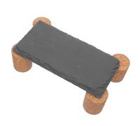 POPETPOP Plataforma Diseño con Piedra de para Recorte Natural y Madera Modular de Uñas Terrarios Camaleones Lagartos