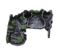 POPETPOP Plataforma Flotante para Tortugas Acuáticas Pequeña de Resina Rampa Antideslizante para Tomar el Sol y Refugio Oculto Adecuado para Acuarios y Hábitats de Reptiles