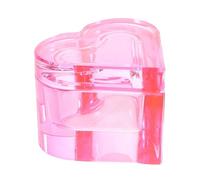 POPETPOP Plato De Vidrio Dappen Transparente Forma De Corazón, Vaso Para Manicura Tamaño Mediano, Vidrio Duradero, Multifuncional Para Decoración y Limpieza De Pinceles, Uso Profesional y Doméstico