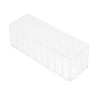 POPETPOP Porta Lápiz Labial de Escritorio 27 Compartimentos, Caja Organizadora Transparente para Guardar Cosméticos y Accesorios de Uñas