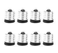 POPETPOP Portalámparas adaptador 8 piezas de casquillo de lámpara convertidor adaptador E17 a casquillo E14 convertidor para lámparas LED halógenas