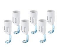 POPETPOP Portalámparas E14 6 Piezas Adaptador de Casquillo para Candelabro de Portalámparas Base de Bombilla para Iluminación de Casa y Diy