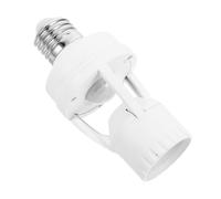 POPETPOP Portalámparas E27 Sensor Infrarrojo de Movimiento, Adaptador Enchufe LED Compatible Ac100-240v, Detector Humano para Garaje y Patio, Base Rosca E27, Iluminación Automática Segura,