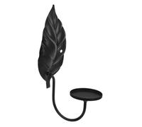 POPETPOP Portavelas Colgante De Pared De Hierro Forjado Candeladores De Montura De Pared Candelabros con Bandeja Estante De Aplique De Pared Candelabro Colgante Base De Vela Planchar Black