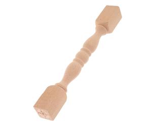 POPETPOP Poste Decorativo de Madera Maciza 24x2,5 Cm sin Pintar Columna Románica para Gabinete Accesorio de Mobiliario Hogar Decoración Versátil