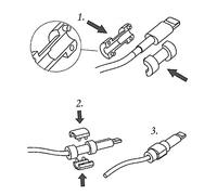 POPETPOP Protector De Cable De Carga para 5 5s 6 6s, Set De 4 Unidades, Funda Protectora Metálica Aluminio, Tamaño Compacto 2x1x0,8 Cm, Color Morado, Ahorro y Protección para Cables De Cargador USB