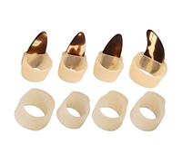 POPETPOP Protectores De Uñas De Silicona Para Guzheng Ajustables, Talla Mediana Para Mano Derecha Color Piel, 8 Piezas 4 Uñas Adicionales, Fundas Para Tocar Guzheng Para Jóvenes De 8 a 16 Años