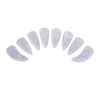 POPETPOP Púas de Dedo Reutilizables para Guzheng Chino, Juego de 8 Piezas Doble Curva, Color Púrpura, Protección para Uñas, Accesorio para Práctica y Ejecución Musical Profesional