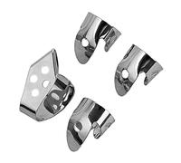 POPETPOP Púas De Guitarra De Metal Para Dedos, 4 Unidades, Agujeros, Reutilizables Para Pulgar y Dedo Índice, Accesorio Práctico Para Práctica Profesional y Personal