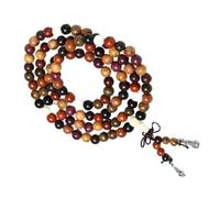 POPETPOP Pulsera de Cuentas de Buda de Madera Natural 108 Cuentas 8mm para Hombre y Mujer Estilo Étnico Accesorios de Joyería Obsequio Rosario Budista