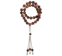 POPETPOP Pulsera de Madera 33 Cuentas Grandes para Oración y Meditación, Diseño Árabe Artesanal Adecuado para Fiestas de Ramadán y Uso Diario
