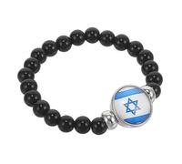 POPETPOP Pulsera Decorativa De Cuentas Bandera De Israel Estilo Unisex Adecuado Para Mostrar Apoyo Celebraciones y Patrióticos