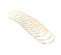 POPETPOP Pulsera Decorativa De Oro Para Mujer Estilo Bohemio Aleación Multicapa Juego De 12 Piezas Uso Diario, Fiestas y Festivales Ligera, Multicapas Presión Muñeca