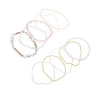 POPETPOP Pulseras Bohemias Elásticas para Mujer Pulsera Apilable de Cuentas de Semillas Color Beige Diseño Estilo Bohemio Conjunto de Joyas Bohemias para Fiestas y Uso Diario