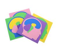 POPETPOP Puzzle Montessori para 4 Piezas de Cerebro Humano Colores Mixtos Juguete Educativo de Anatomía para Aprendizaje Temprano y Desarrollo Cognitivo