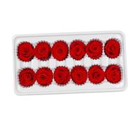 POPETPOP Ramo de Rosas Preservadas Inmortales 12 Unidades 3-4 CM Color Rojo para Decoración Bodas San Valentín Flores Eternas Obsequio Romántico